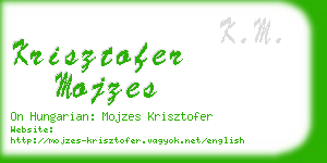 krisztofer mojzes business card